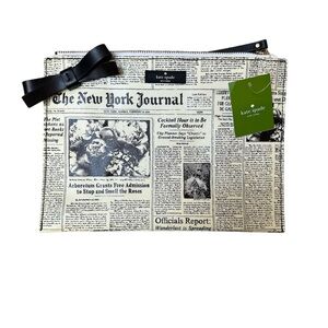 Kate Spade Newspaper Print Clutch